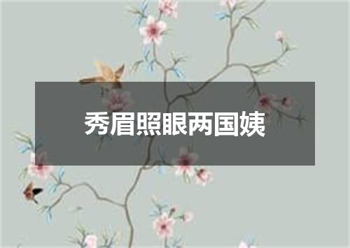 秀眉照眼两国姨