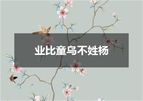 业比童乌不姓杨