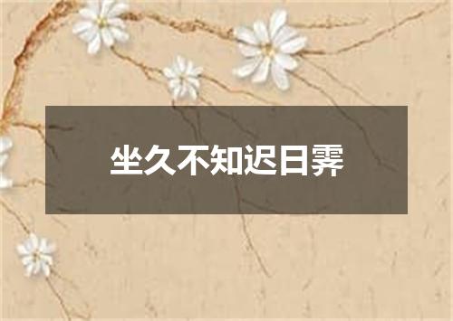 坐久不知迟日霁