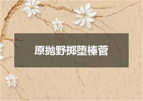 原抛野掷堕榛菅