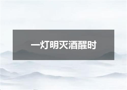 一灯明灭酒醒时