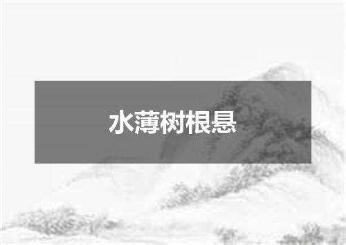 水薄树根悬