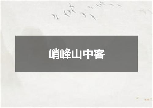 峭峰山中客