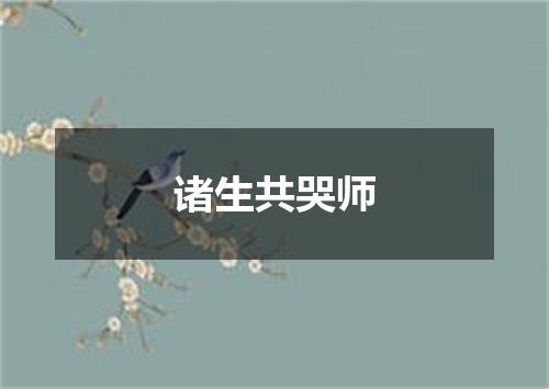 诸生共哭师