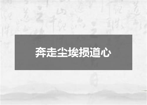 奔走尘埃损道心