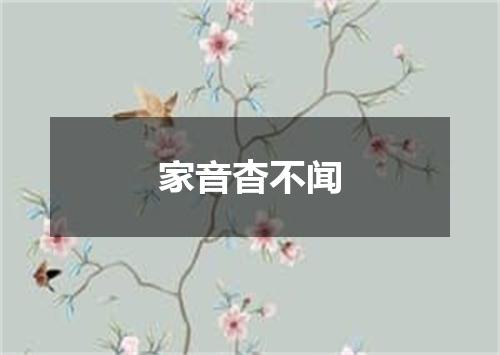 家音杳不闻