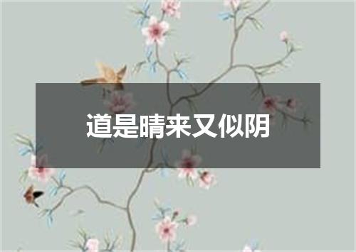 道是晴来又似阴