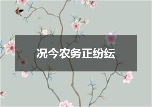 况今农务正纷纭