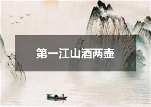 第一江山酒两壶