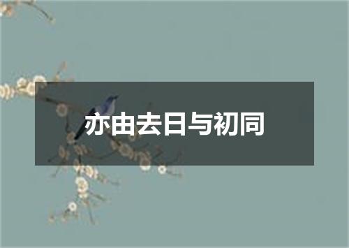 亦由去日与初同