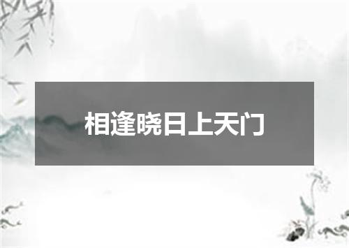 相逢晓日上天门