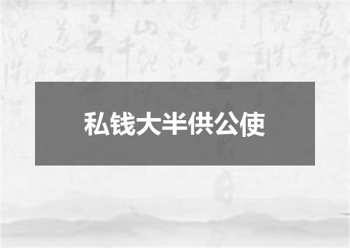 私钱大半供公使