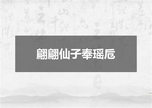 翩翩仙子奉瑶卮