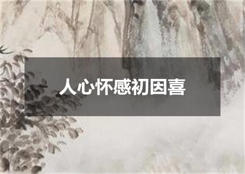 人心怀感初因喜