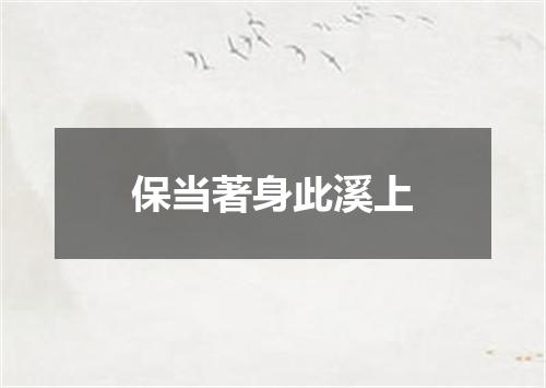 保当著身此溪上