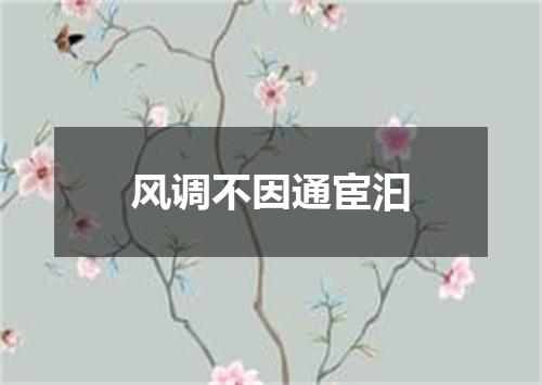 风调不因通宦汩