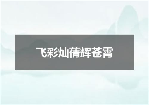 飞彩灿蒨辉苍霄