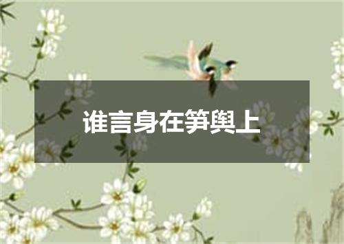 谁言身在笋舆上
