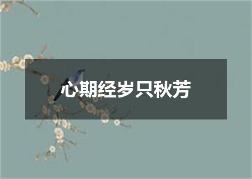 心期经岁只秋芳