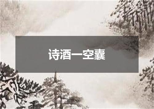 诗酒一空囊
