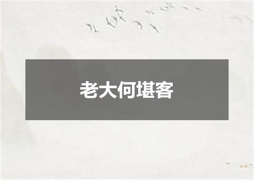 老大何堪客
