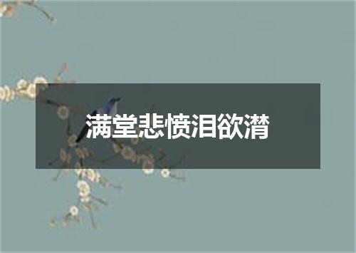 满堂悲愤泪欲潸