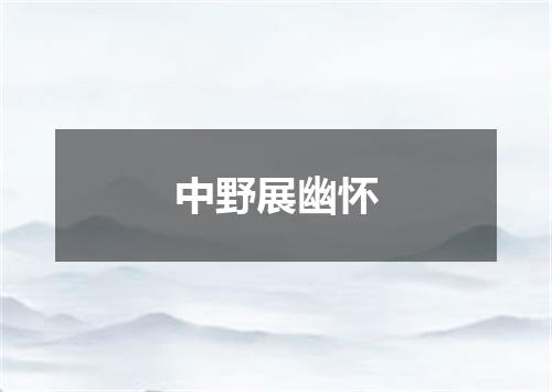 中野展幽怀