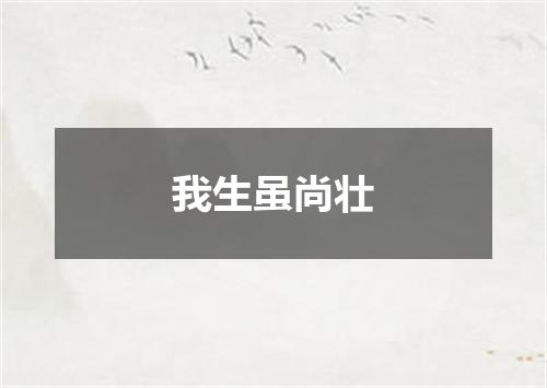 我生虽尚壮