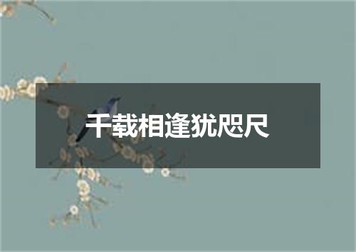 千载相逢犹咫尺
