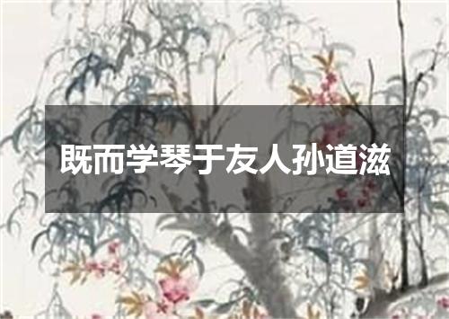 既而学琴于友人孙道滋