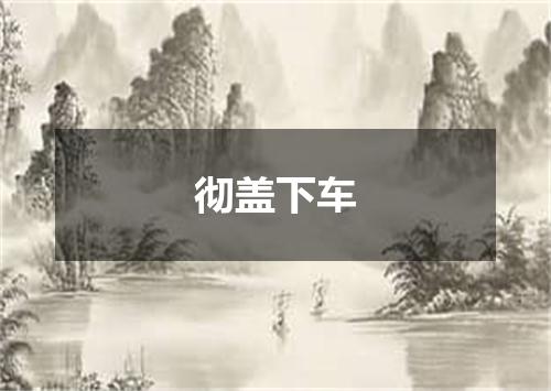 彻盖下车