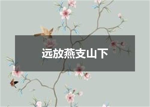 远放燕支山下