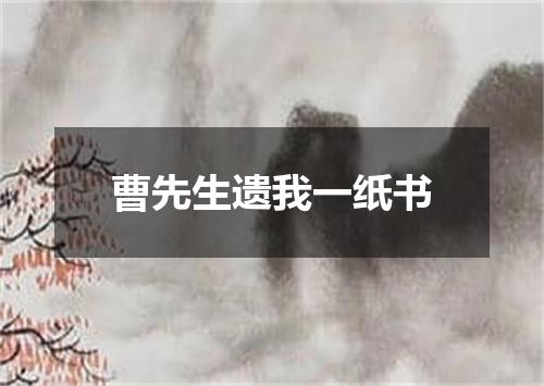 曹先生遗我一纸书