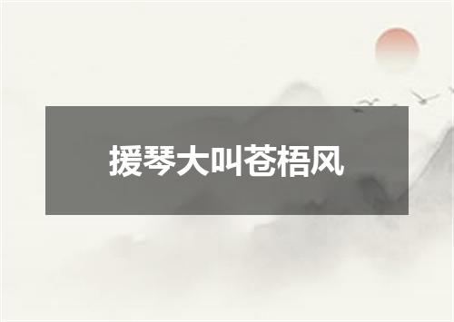 援琴大叫苍梧风