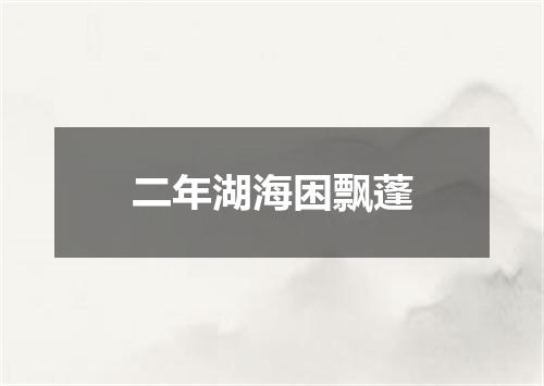 二年湖海困飘蓬