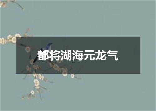 都将湖海元龙气