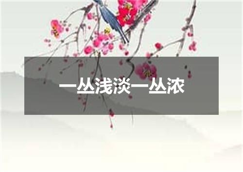 一丛浅淡一丛浓