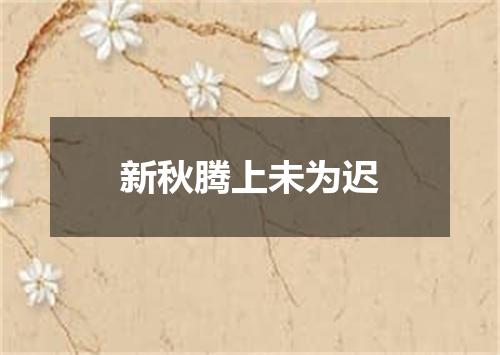 新秋腾上未为迟