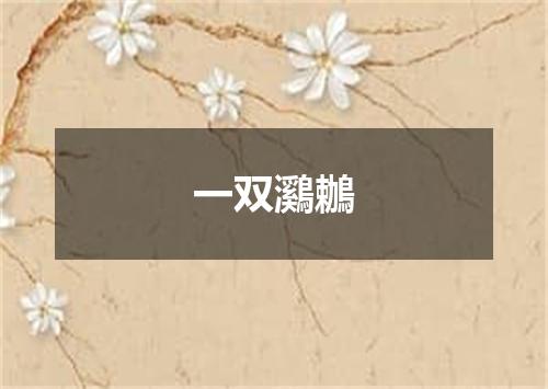 一双鸂鶒