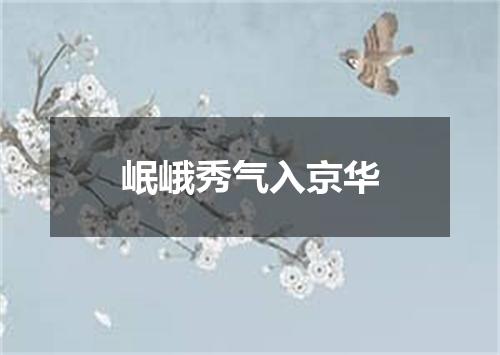 岷峨秀气入京华