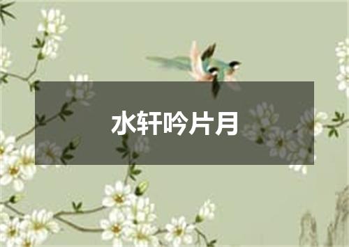 水轩吟片月