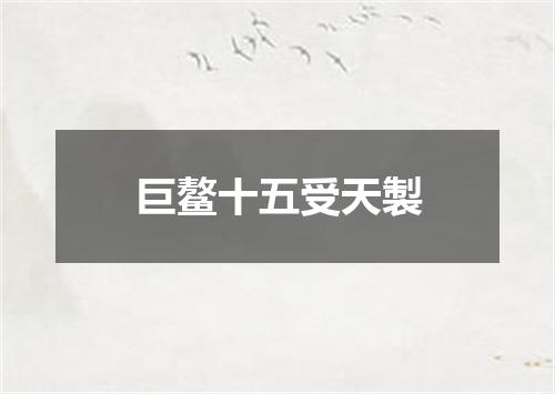 巨鳌十五受天製