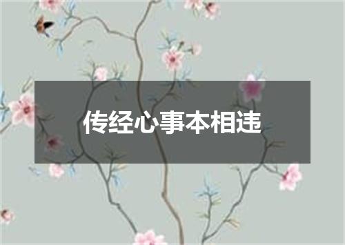 传经心事本相违