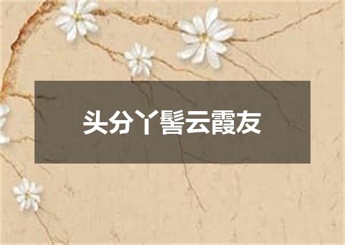 头分丫髻云霞友