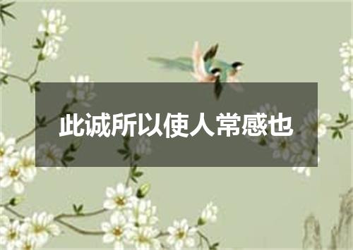 此诚所以使人常感也