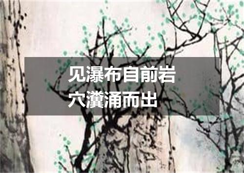 见瀑布自前岩穴瀵涌而出