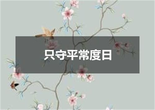只守平常度日