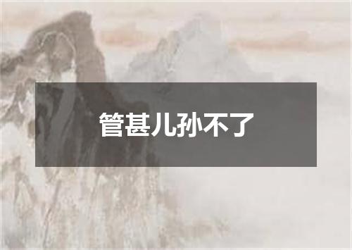 管甚儿孙不了