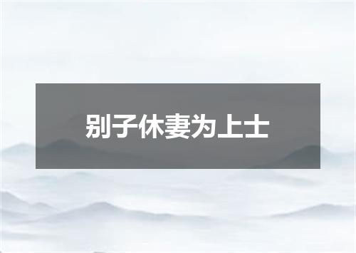 别子休妻为上士