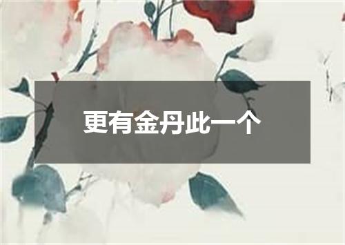 更有金丹此一个